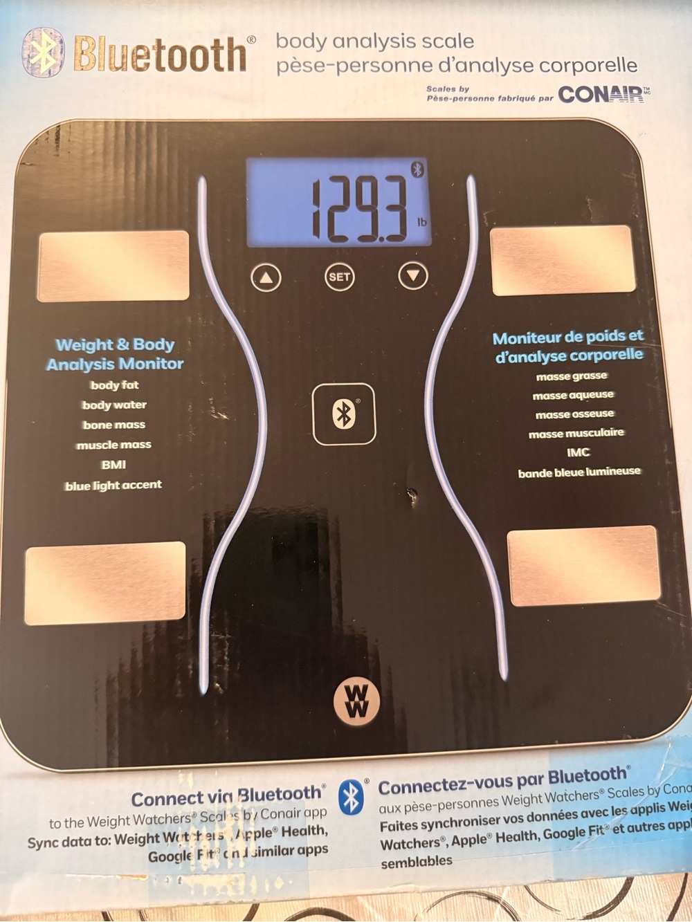 Weight watchers Conair Bluetooth Body Analysis Scale - Black